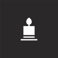 candle icon. Filled candle icon for website design and mobile, app development. candle icon from filled homeware collection