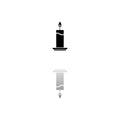 Candle icon flat