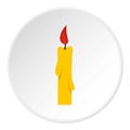 Candle icon circle Royalty Free Stock Photo