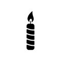 Candle icon in flat style. Candle symbol