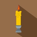Candle icon , flat style Royalty Free Stock Photo