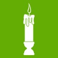Candle icon green Royalty Free Stock Photo
