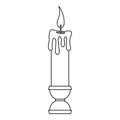 Candle icon , outline style