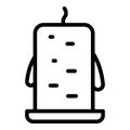Candle icon outline vector. Apron artist Royalty Free Stock Photo