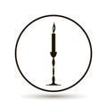 Candle icon. Vector illustration Royalty Free Stock Photo
