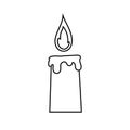 Candle icon vector. lighting illustration sign. Suppository symbol or logo.