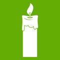 Candle icon green Royalty Free Stock Photo