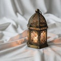 Candle inside creates intricate shadows enhancing the lantern s Royalty Free Stock Photo