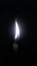 Candle light can lighting over Dark Sky Royalty Free Stock Photo