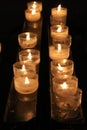 Candle light in a Cathedral. Royalty Free Stock Photo