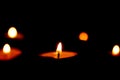 Candle light in the dark background. Be the light to the world concept