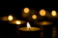 Candle light in Dark Royalty Free Stock Photo
