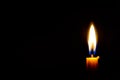 Candle light in the dark