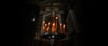 Candle light in dark in Christianity church Royalty Free Stock Photo