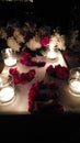 Candle light dinner with rose of love in india Royalty Free Stock Photo