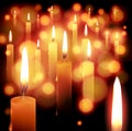 Candle light holiday background Royalty Free Stock Photo
