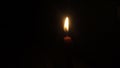 candle light shining in the darkness Royalty Free Stock Photo