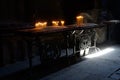 Candle lights in a church,Geghard monastery,Armenia