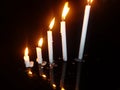 Candle lights at night Royalty Free Stock Photo