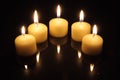 Candle lights with reflections Royalty Free Stock Photo