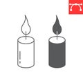 Candle line and glyph icon