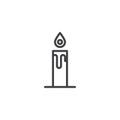 Candle line icon