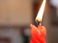 Candle lit to celebrate a very important event Royalty Free Stock Photo