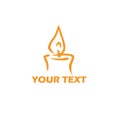 Candle Logo Template. Stylized Vector Illustration Design