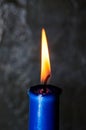 Candle Macro Closeup. Candle flame on dark background Royalty Free Stock Photo