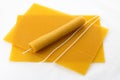 Candle made of beeswax Royalty Free Stock Photo