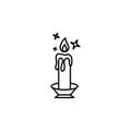 Candle, magic icon. Element of magic for mobile concept and web apps icon. Thin line icon for website design and development