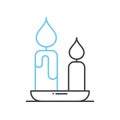 candle making line icon, outline symbol, vector illustration, concept sign Royalty Free Stock Photo