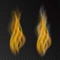 Candle or match flame with  smoke isolated on transparent background Royalty Free Stock Photo