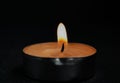 The candle of memory dark fire flame night Royalty Free Stock Photo