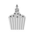 Candle on Muffin Royalty Free Stock Photo