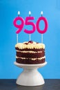Candle number 950 - Number of followers or likes Royalty Free Stock Photo