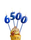 Candle number 6500 - Number of followers or likes Royalty Free Stock Photo