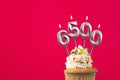 Candle number 6500 - Number of followers or likes Royalty Free Stock Photo