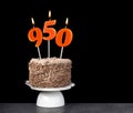 Candle number 950 - Number of followers or likes Royalty Free Stock Photo