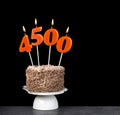 Candle number 4500 - Number of followers or likes Royalty Free Stock Photo