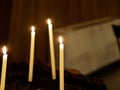 candle in a old church