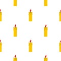 Candle pattern seamless Royalty Free Stock Photo