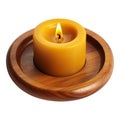 Candle Plate Ideal for Table Settings against transparent background Royalty Free Stock Photo