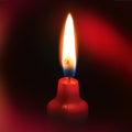 Candle with red background - soul image