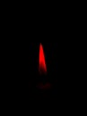 Candle red light closeup shot in a dark environment Royalty Free Stock Photo