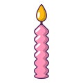 Candle relaxation icon, cartoon style