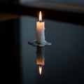 The candle s base supports it stably with a calm ambiance created by Royalty Free Stock Photo