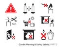 Candle Safety Stickers