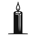 Candle silhouette in black color. Laser cutting eps10 vector template