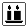 Candle solid Icon. Social media sign icons. Vector illustration isolated for graphic and web design
